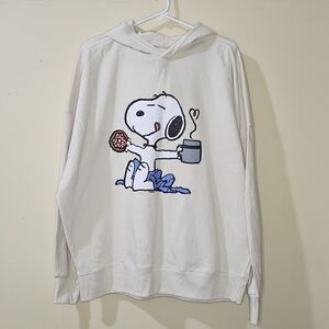 Women's Snoopy Oversized Fleece Hoodie / Licensed Character/ Size L